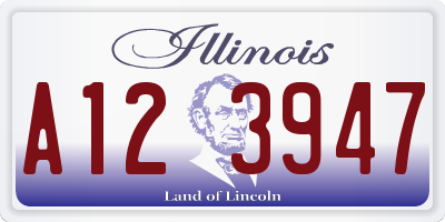 IL license plate A123947