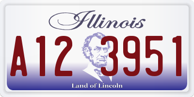 IL license plate A123951