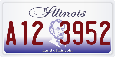 IL license plate A123952
