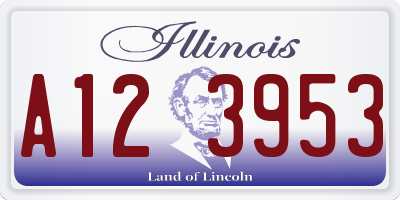 IL license plate A123953