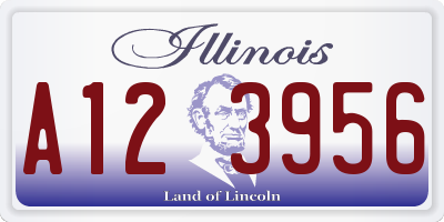 IL license plate A123956