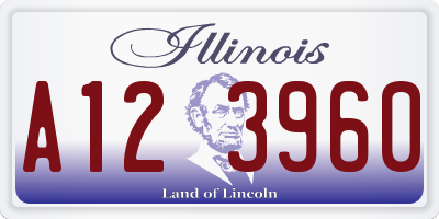 IL license plate A123960