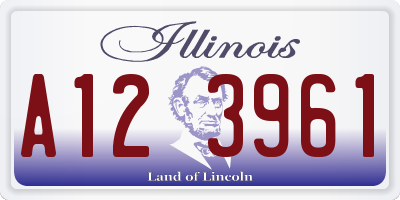IL license plate A123961