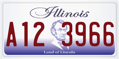 IL license plate A123966