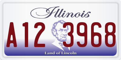 IL license plate A123968