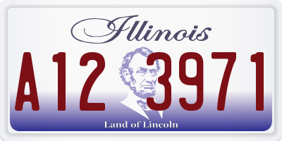 IL license plate A123971