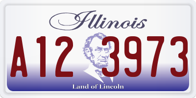 IL license plate A123973