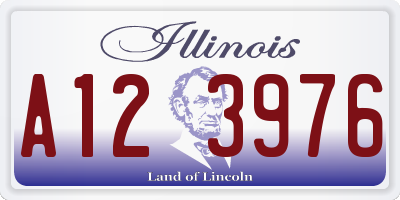 IL license plate A123976