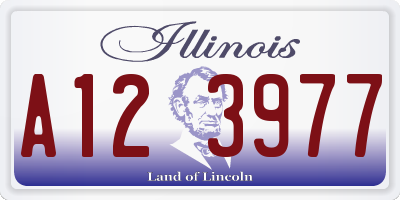 IL license plate A123977