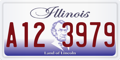 IL license plate A123979