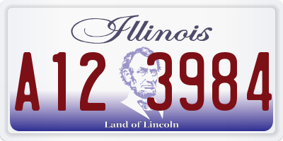 IL license plate A123984