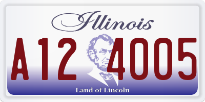 IL license plate A124005