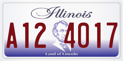 IL license plate A124017