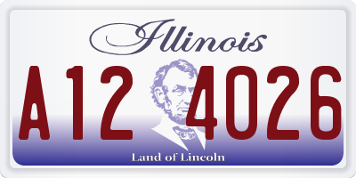 IL license plate A124026