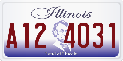 IL license plate A124031