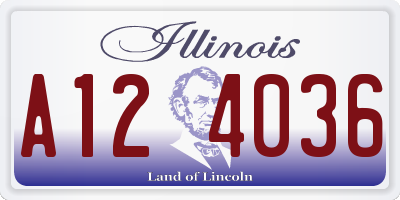 IL license plate A124036