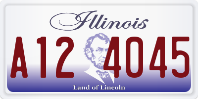 IL license plate A124045