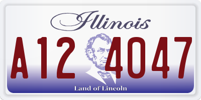 IL license plate A124047