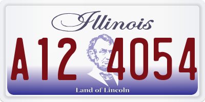 IL license plate A124054