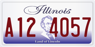 IL license plate A124057