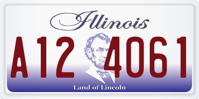 IL license plate A124061