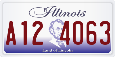 IL license plate A124063