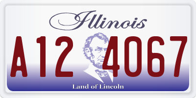 IL license plate A124067