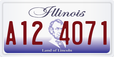 IL license plate A124071