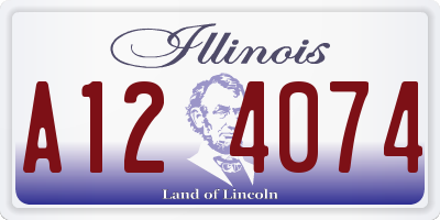 IL license plate A124074