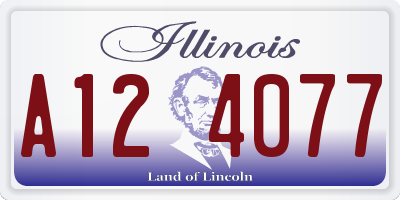 IL license plate A124077