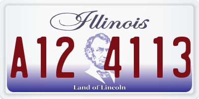 IL license plate A124113
