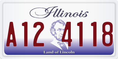 IL license plate A124118