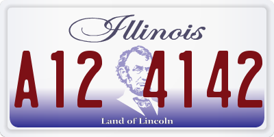 IL license plate A124142