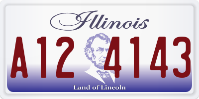IL license plate A124143