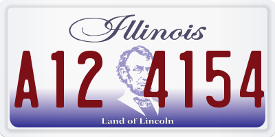 IL license plate A124154