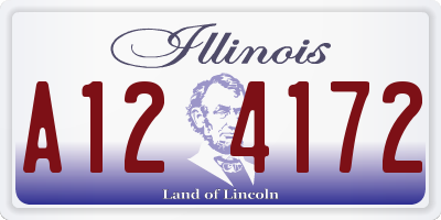 IL license plate A124172