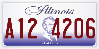 IL license plate A124206