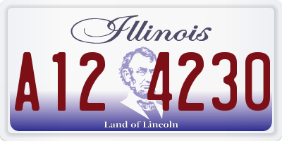 IL license plate A124230