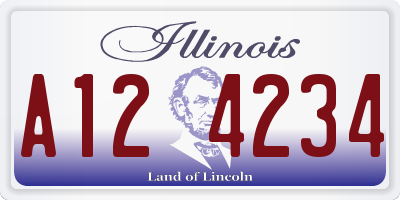IL license plate A124234