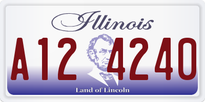 IL license plate A124240