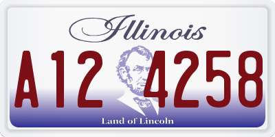 IL license plate A124258