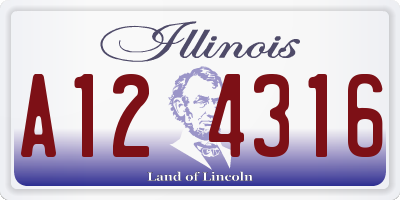 IL license plate A124316