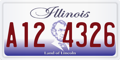 IL license plate A124326