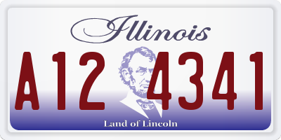 IL license plate A124341