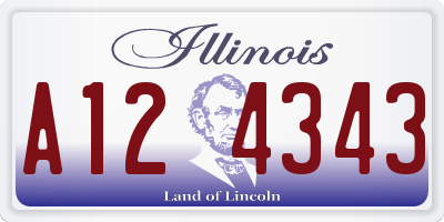 IL license plate A124343