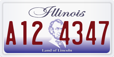 IL license plate A124347