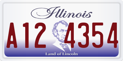 IL license plate A124354