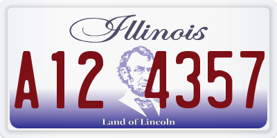 IL license plate A124357