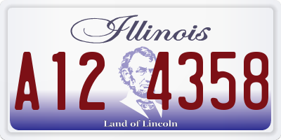 IL license plate A124358