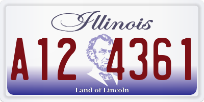 IL license plate A124361